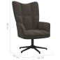 vidaXL Relaxsessel mit Hocker Dunkelgrau Samt vidaXL Relaxsessel mit Hocker Dunkelgrau Samt
