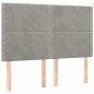 vidaXL Kopfteile 4 Stk. Hellgrau 72x5x78/88 cm Samt vidaXL Kopfteile 4 Stk. Hellgrau 72x5x78/88 cm Samt