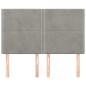vidaXL Kopfteile 4 Stk. Hellgrau 72x5x78/88 cm Samt vidaXL Kopfteile 4 Stk. Hellgrau 72x5x78/88 cm Samt