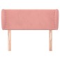 vidaXL Kopfteil mit Ohren Rosa 93x23x78/88 cm Samt