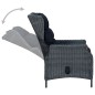 vidaXL 9-tlg. Garten-Essgruppe mit Auflagen Poly Rattan Dunkelgrau vidaXL 9-tlg. Garten-Essgruppe mit Auflagen Poly Rattan Dunkelgrau