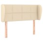 vidaXL Kopfteil mit Ohren Creme 83x23x78/88 cm Stoff vidaXL Kopfteil mit Ohren Creme 83x23x78/88 cm Stoff