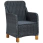 vidaXL 9-tlg. Garten-Essgruppe mit Auflagen Poly Rattan Dunkelgrau vidaXL 9-tlg. Garten-Essgruppe mit Auflagen Poly Rattan Dunkelgrau
