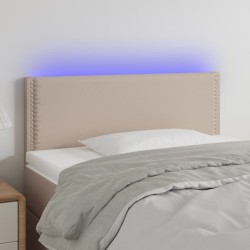vidaXL LED Kopfteil Cappuccino-Braun 80x5x78/88 cm Kunstleder
