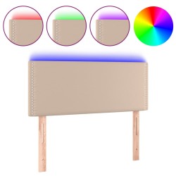 vidaXL LED Kopfteil Cappuccino-Braun 80x5x78/88 cm Kunstleder