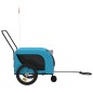 vidaXL Fahrradanhänger Hunde Blau und Schwarz Oxford-Gewebe & Eisen vidaXL Fahrradanhänger Hunde Blau und Schwarz Oxford-Gewebe & Eisen