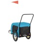 vidaXL Fahrradanhänger Hunde Blau und Schwarz Oxford-Gewebe & Eisen vidaXL Fahrradanhänger Hunde Blau und Schwarz Oxford-Gewebe & Eisen