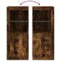 vidaXL Sideboard mit LED-Leuchten Räuchereiche 41x37x100 cm vidaXL Sideboard mit LED-Leuchten Räuchereiche 41x37x100 cm