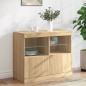 vidaXL Sideboard mit LED-Leuchten Sonoma-Eiche 81x37x67 cm vidaXL Sideboard mit LED-Leuchten Sonoma-Eiche 81x37x67 cm