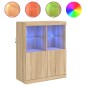 vidaXL Sideboard mit LED-Leuchten Sonoma-Eiche 81x37x100 cm vidaXL Sideboard mit LED-Leuchten Sonoma-Eiche 81x37x100 cm