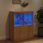 vidaXL Sideboard mit LED-Leuchten Sonoma-Eiche 81x37x100 cm vidaXL Sideboard mit LED-Leuchten Sonoma-Eiche 81x37x100 cm