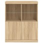vidaXL Sideboard mit LED-Leuchten Sonoma-Eiche 81x37x100 cm vidaXL Sideboard mit LED-Leuchten Sonoma-Eiche 81x37x100 cm