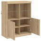vidaXL Sideboard mit LED-Leuchten Sonoma-Eiche 81x37x100 cm vidaXL Sideboard mit LED-Leuchten Sonoma-Eiche 81x37x100 cm