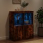 vidaXL Sideboard mit LED-Leuchten Räuchereiche 81x37x100 cm vidaXL Sideboard mit LED-Leuchten Räuchereiche 81x37x100 cm