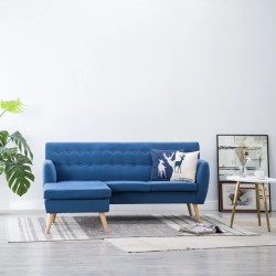 vidaXL Sofa L-Form Stoff 171,5x138x81,5 cm Blau