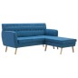vidaXL Sofa L-Form Stoff 171,5x138x81,5 cm Blau vidaXL Sofa L-Form Stoff 171,5x138x81,5 cm Blau