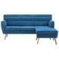 vidaXL Sofa L-Form Stoff 171,5x138x81,5 cm Blau vidaXL Sofa L-Form Stoff 171,5x138x81,5 cm Blau