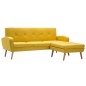 vidaXL Sofa in L-Form Stoffbezug 186 x 136 x 79 cm Gelb vidaXL Sofa in L-Form Stoffbezug 186 x 136 x 79 cm Gelb