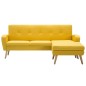 vidaXL Sofa in L-Form Stoffbezug 186 x 136 x 79 cm Gelb vidaXL Sofa in L-Form Stoffbezug 186 x 136 x 79 cm Gelb