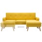 vidaXL Sofa in L-Form Stoffbezug 186 x 136 x 79 cm Gelb vidaXL Sofa in L-Form Stoffbezug 186 x 136 x 79 cm Gelb