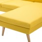 vidaXL Sofa in L-Form Stoffbezug 186 x 136 x 79 cm Gelb vidaXL Sofa in L-Form Stoffbezug 186 x 136 x 79 cm Gelb