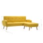 vidaXL Sofa in L-Form Stoffbezug 186 x 136 x 79 cm Gelb vidaXL Sofa in L-Form Stoffbezug 186 x 136 x 79 cm Gelb