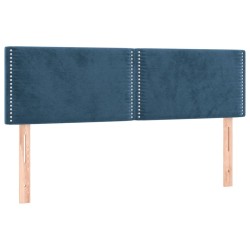 vidaXL Kopfteile 2 Stk. Dunkelblau 72x5x78/88 cm Samt