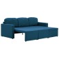 vidaXL Modulares 3-Sitzer-Schlafsofa Blau Stoff vidaXL Modulares 3-Sitzer-Schlafsofa Blau Stoff