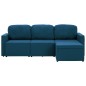 vidaXL Modulares 3-Sitzer-Schlafsofa Blau Stoff vidaXL Modulares 3-Sitzer-Schlafsofa Blau Stoff