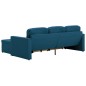 vidaXL Modulares 3-Sitzer-Schlafsofa Blau Stoff vidaXL Modulares 3-Sitzer-Schlafsofa Blau Stoff