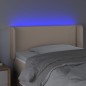 vidaXL LED Kopfteil Cappuccino-Braun 83x16x78/88 cm Kunstleder