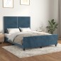 vidaXL Bettgestell mit Kopfteil Dunkelblau 140x190 cm Samt vidaXL Bettgestell mit Kopfteil Dunkelblau 140x190 cm Samt