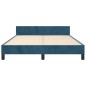vidaXL Bettgestell mit Kopfteil Dunkelblau 140x190 cm Samt vidaXL Bettgestell mit Kopfteil Dunkelblau 140x190 cm Samt