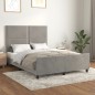 vidaXL Bettgestell mit Kopfteil Hellgrau 140x200 cm Samt vidaXL Bettgestell mit Kopfteil Hellgrau 140x200 cm Samt