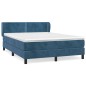 vidaXL Boxspringbett mit Matratze Dunkelblau 140x190 cm Samt vidaXL Boxspringbett mit Matratze Dunkelblau 140x190 cm Samt