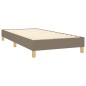 vidaXL Boxspringbett mit Matratze & LED Taupe 90x190 cm Stoff vidaXL Boxspringbett mit Matratze & LED Taupe 90x190 cm Stoff