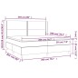 vidaXL Boxspringbett mit Matratze Taupe 200x200 cm Stoff vidaXL Boxspringbett mit Matratze Taupe 200x200 cm Stoff