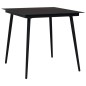 5-tlg. Garten-Essgruppe PVC Rattan Schwarz 5-tlg. Garten-Essgruppe PVC Rattan Schwarz