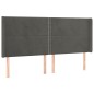 vidaXL Boxspringbett mit Matratze & LED Dunkelgrau 160x200 cm Samt vidaXL Boxspringbett mit Matratze & LED Dunkelgrau 160x200 cm Samt
