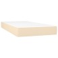 vidaXL Boxspringbett mit Matratze Creme 80x200 cm Stoff vidaXL Boxspringbett mit Matratze Creme 80x200 cm Stoff