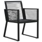 5-tlg. Garten-Essgruppe PVC Rattan Schwarz 5-tlg. Garten-Essgruppe PVC Rattan Schwarz