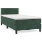 vidaXL Boxspringbett mit Matratze Dunkelgrün 90x200 cm Samt vidaXL Boxspringbett mit Matratze Dunkelgrün 90x200 cm Samt