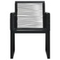 5-tlg. Garten-Essgruppe PVC Rattan Schwarz 5-tlg. Garten-Essgruppe PVC Rattan Schwarz