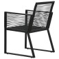 5-tlg. Garten-Essgruppe PVC Rattan Schwarz 5-tlg. Garten-Essgruppe PVC Rattan Schwarz
