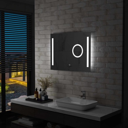 vidaXL LED-Badspiegel mit Berührungssensor 80x60 cm