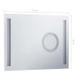 vidaXL LED-Badspiegel mit Berührungssensor 80x60 cm vidaXL LED-Badspiegel mit Berührungssensor 80x60 cm