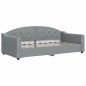 vidaXL Tagesbett Ausziehbar mit Matratze Hellgrau 90x190 cm Stoff vidaXL Tagesbett Ausziehbar mit Matratze Hellgrau 90x190 cm Stoff