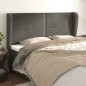vidaXL Kopfteil mit Ohren Dunkelgrau 163x23x118/128 cm Samt vidaXL Kopfteil mit Ohren Dunkelgrau 163x23x118/128 cm Samt
