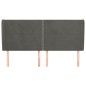 vidaXL Kopfteil mit Ohren Dunkelgrau 163x23x118/128 cm Samt vidaXL Kopfteil mit Ohren Dunkelgrau 163x23x118/128 cm Samt