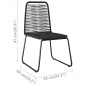 5-tlg. Garten-Essgruppe PVC Rattan Schwarz 5-tlg. Garten-Essgruppe PVC Rattan Schwarz